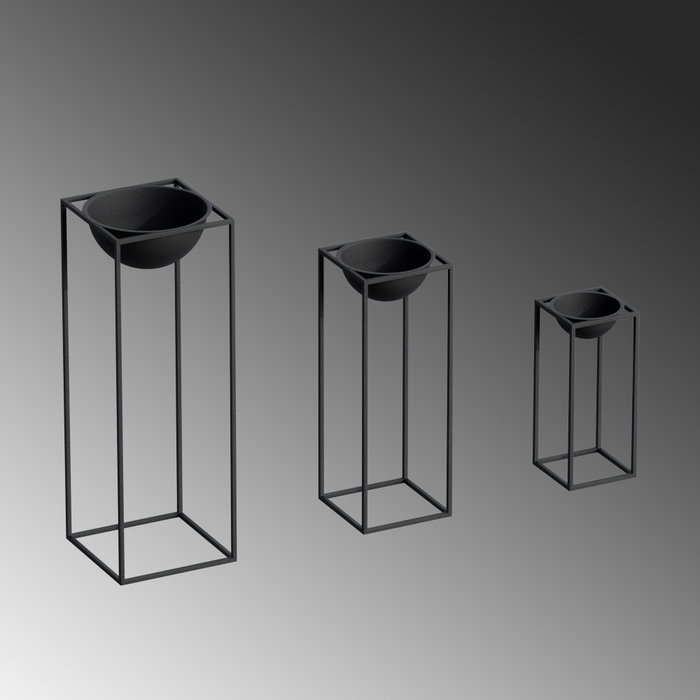 Aberto Design Maceta Decorativa GED-019 Negro